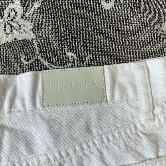 Pistola White High Ride Distressed Denim Shorts Sz 27 - Picture 6 of 13